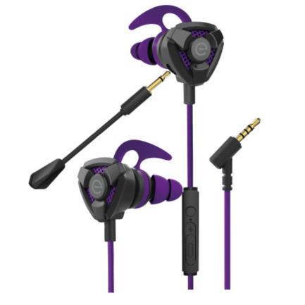 Gamer Headphones Perfect Choice Easy Line Storm Detachable Microphone 3.5mm Black-Purple