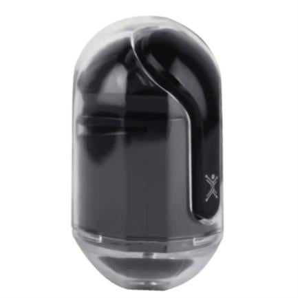 Perfect Choice TWS Wireless Earbuds ClearBeat Transparent Case with Charging Indicator Black