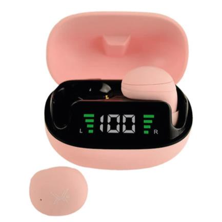 Perfect Choice TWS Mini Tiny Beats Wireless Earbuds with Charging Indicator Pink
