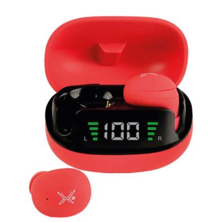Perfect Choice TWS Mini Tiny Beats Wireless Earbuds with Charging Indicator, Red