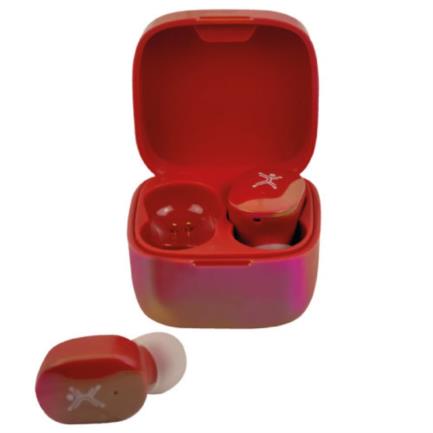 Perfect Choice TWS Brilliant Wireless Headphones 10m Range Bluetooth Red