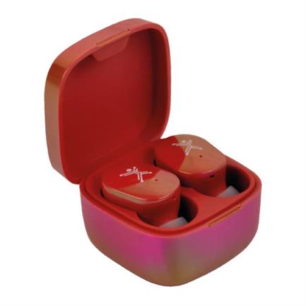 Perfect Choice TWS Brilliant Wireless Headphones 10m Range Bluetooth Red