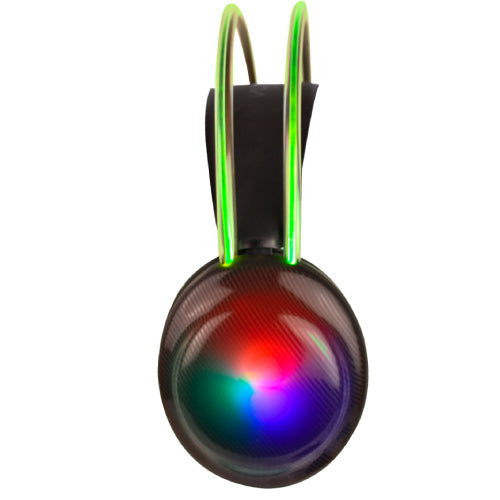 Diadema Gamer Perfect Choice Transparente RGB Helumo ANC 1.8m Alámbrico 3.5mm PVC