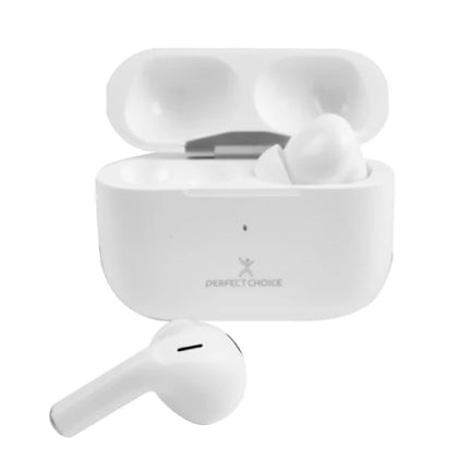 PERFECT CHOICE TWS ENC WIRELESS CHARGING EARBUDS NESH - WHITE