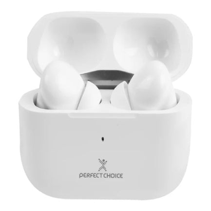 PERFECT CHOICE TWS ENC WIRELESS CHARGING EARBUDS NESH - WHITE