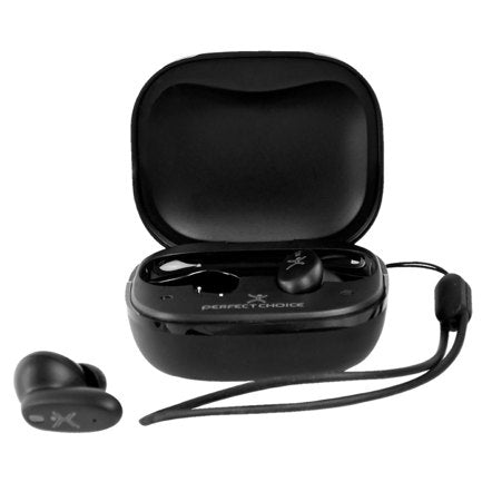 Perfect Choice TWS Wireless Earbuds with AI, Touch Screen, Black.