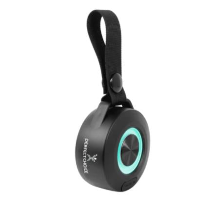 Perfect Choice Handy Portable Wireless Speaker Rechargeable Battery RGB Light Black