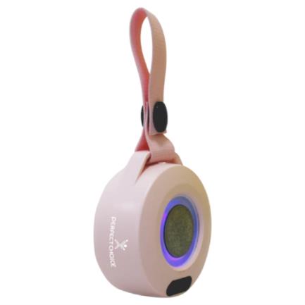 Perfect Choice Handy Portable Wireless Speaker Rechargeable Battery RGB Light Pink