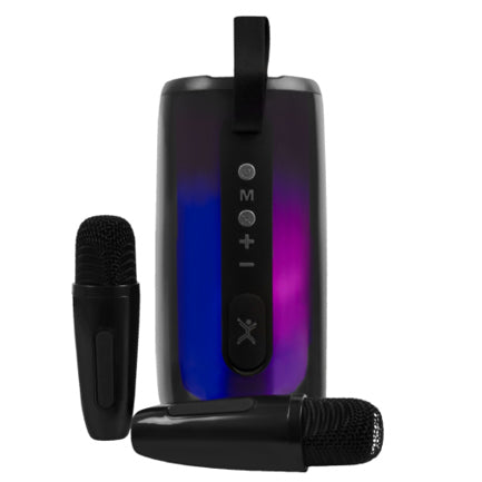 PERFECT CHOICE RGB WIRELESS SPEAKER WITH 2 WIRELESS MICROPHONES - COSMO