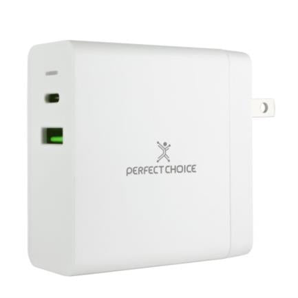 Perfect Choice 65W USB-C Wall Charger for Laptop/Tablet/Smartphone