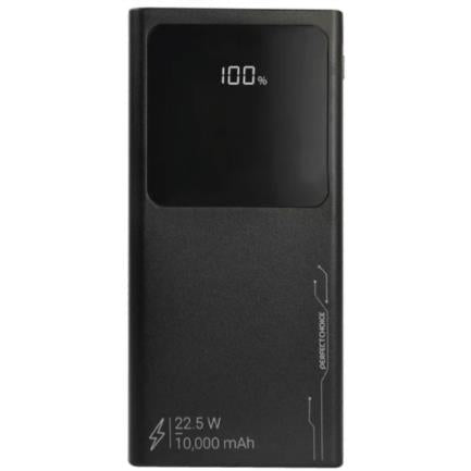 Power Bank Perfect Choice Fast Charging 10000 mAh 22.5W 4 USB Micro/A/C Ports Black