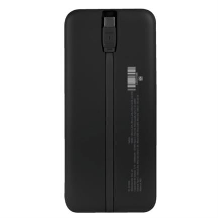 PERFECT CHOICE 22.5W Fast Charging Power Bank with Type-C Bolt Cable Black