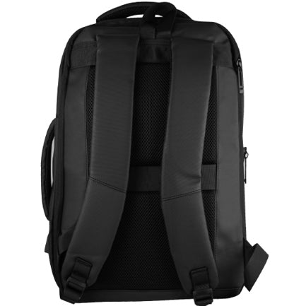 PERFECT CHOICE EXPANDABLE WATER-RESISTANT LAPTOP BACKPACK - TUNDRA BLACK
