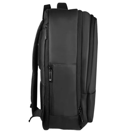 PERFECT CHOICE EXPANDABLE WATER-RESISTANT LAPTOP BACKPACK - TUNDRA BLACK