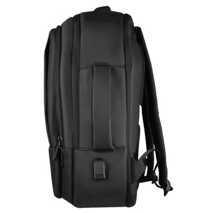 PERFECT CHOICE EXPANDABLE WATER-RESISTANT LAPTOP BACKPACK - TUNDRA BLACK