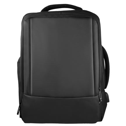 PERFECT CHOICE EXPANDABLE WATER-RESISTANT LAPTOP BACKPACK - TUNDRA BLACK