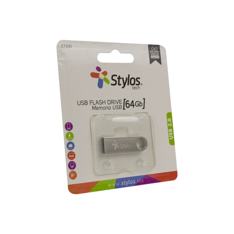 Memoria USB Stylos ST100 64GB Conexion Tipo A 2.0