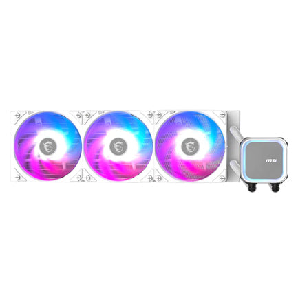Enfriamiento Líquido MSI MAG CORELIQUID A13 360 para CPU 3x 120mm hasta 2000RPM Blanco
