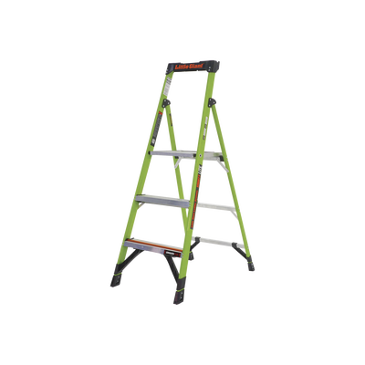 Escalera de Aluminio + Fibra de Vidrio de 1.5m con Soporte para Herramienta. !La Más Liviana del Mundo! (SKU 15365-001).
