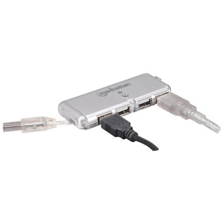 Mini USB 2.0 Manhattan Hub Without Power Supply 4 Ports