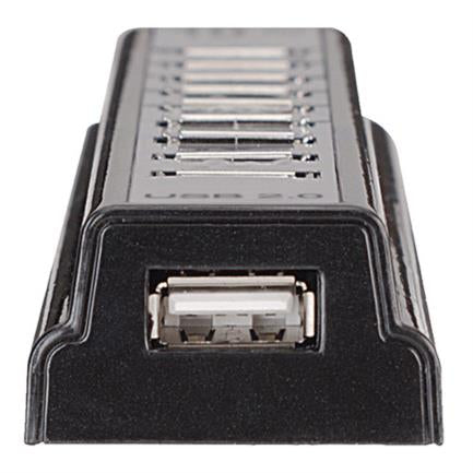 Manhattan 10-Port USB 2.0 High-Speed Hub with Power Adapter