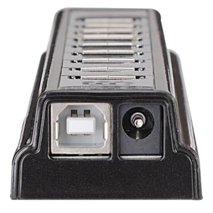 Manhattan 10-Port USB 2.0 High-Speed Hub with Power Adapter