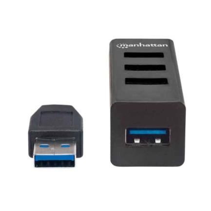 Manhattan Combo Hub 1 USB 3.0 Port/3 USB 2.0 Ports Black
