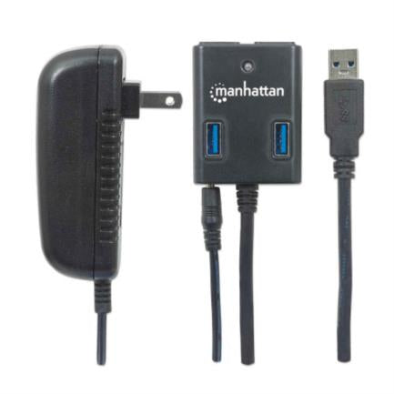 Manhattan USB 3.0 SuperSpeed 4-Port Hub Black