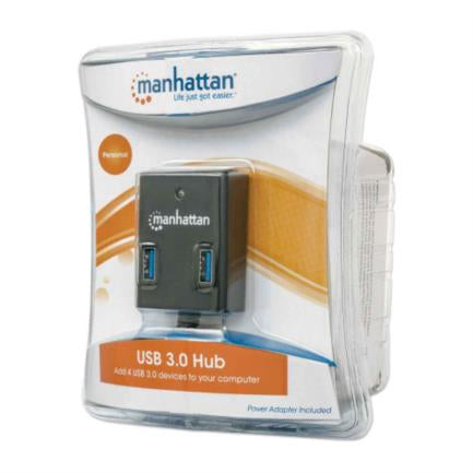 Manhattan USB 3.0 SuperSpeed 4-Port Hub Black