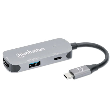 Manhattan USB-C Docking Station 3 Ports HDMI/USB-A/USB-C PD