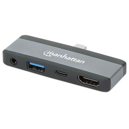 USB-C Docking Station Manhattan 4-Port HDMI/USB-A/3.5mm/USB-C PD Cableless