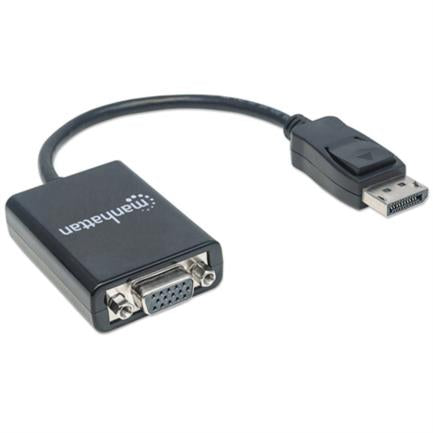 Manhattan DisplayPort M to VGA H Adapter 15cm Active Black