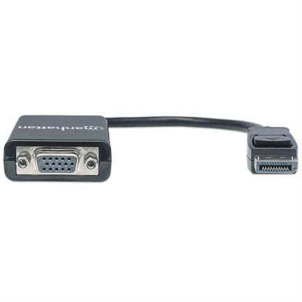 Manhattan DisplayPort M to VGA H Adapter 15cm Active Black