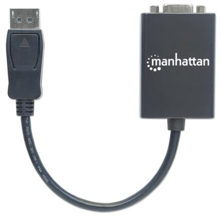 Manhattan DisplayPort M to VGA H Adapter 15cm Active Black