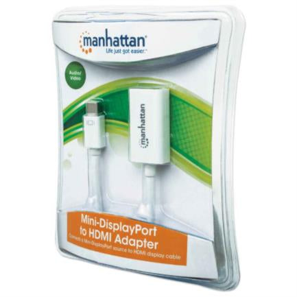 Manhattan Mini DisplayPort to HDMI Adapter White
