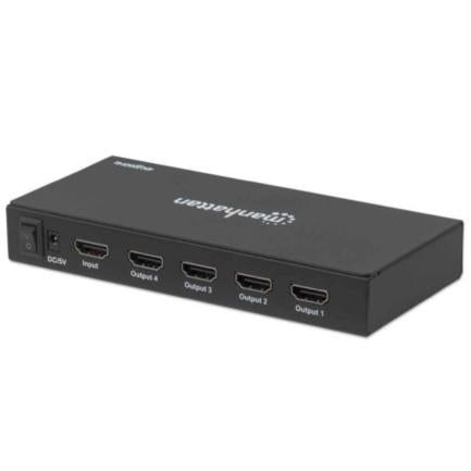 Manhattan HDMI 4K 60Hz 4-Port Video Splitter Black