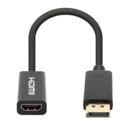Manhattan DisplayPort-M to HDMI-H 4K-60Hz Adapter Black