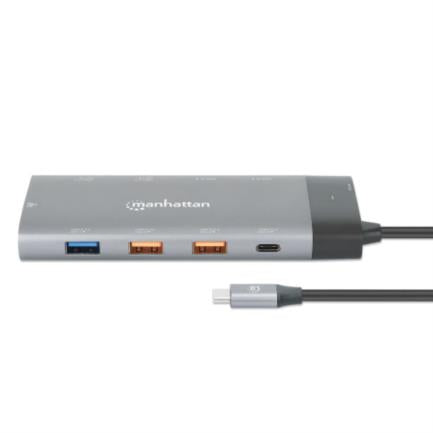 Manhattan USB-C 10-Port Docking Station 2xHDMI 5xUSB-A US