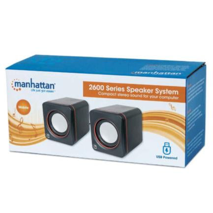 Manhattan 2600 Series USB Speaker System, Black
