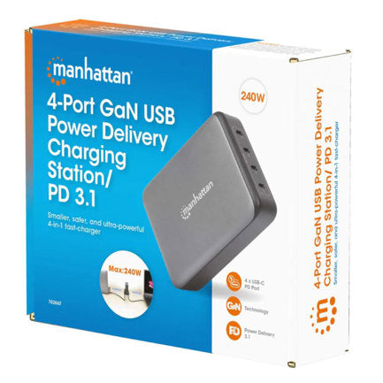 Manhattan 4-Port USB-C PD 240W USB-C Charging Station