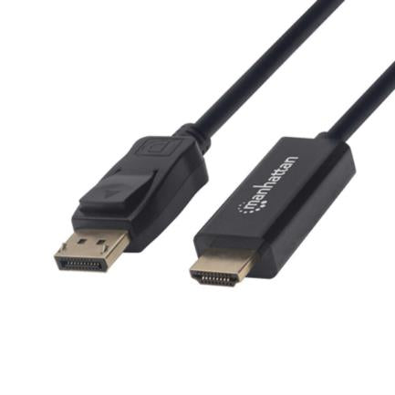 Manhattan DisplayPort/HDMI Cable M-M 1080p 1.8m Black