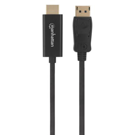 Manhattan DisplayPort/HDMI Cable M-M 1080p 1.8m Black