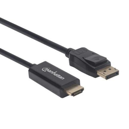 Manhattan DisplayPort/HDMI Cable M-M 1080p3m Black