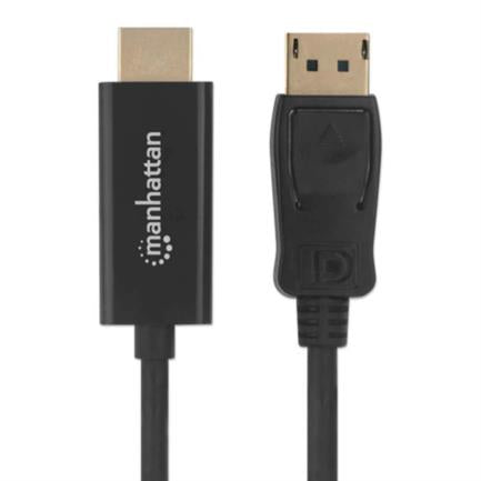 Manhattan DisplayPort/HDMI Cable M-M 1080p3m Black