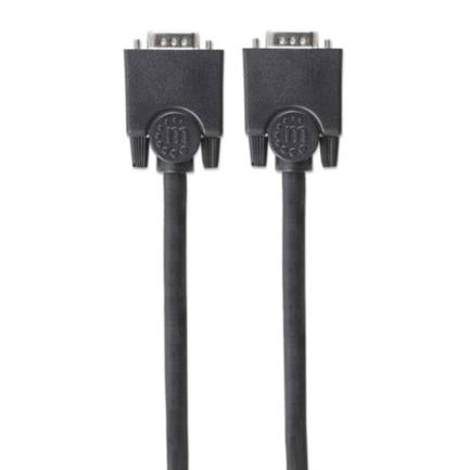 Manhattan SVGA Monitor Cable 8MM HD15M-M 1.8m Black