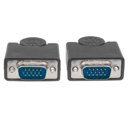 Manhattan SVGA Monitor Cable 8MM HD15M-M 1.8m Black