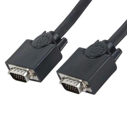 Manhattan SVGA Monitor Cable 8MM HD15M-M 15m Black