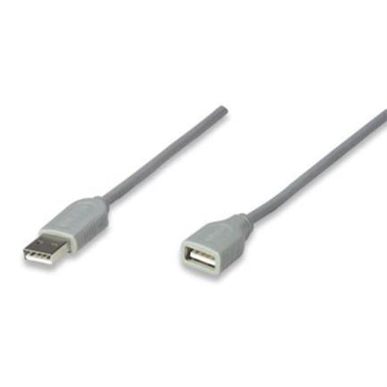 Manhattan USB A-A Extension Cable 1.8m Grey