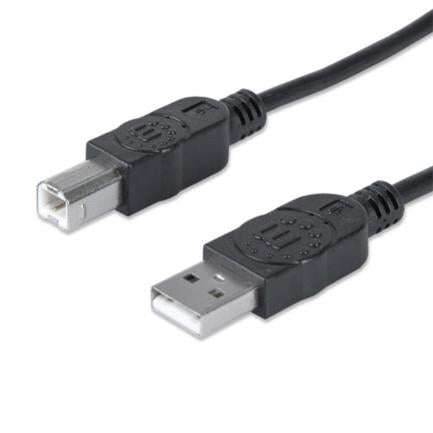 Manhattan Hi-Speed USB 2.0 A-B Cable, 1.8m, Black