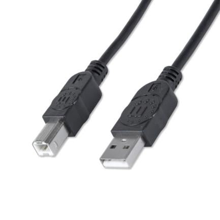 Manhattan USB 2.0 High-Speed A-B Cable, 3m, Black